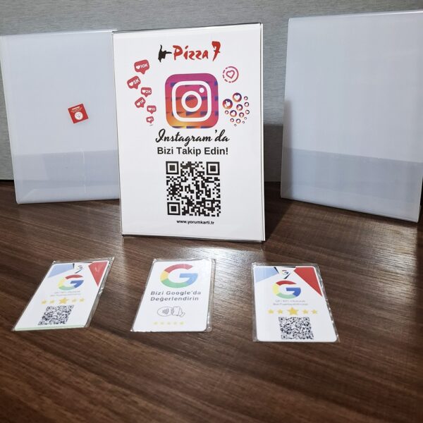 Instagram Yorum Standı QR A5 Pleksi